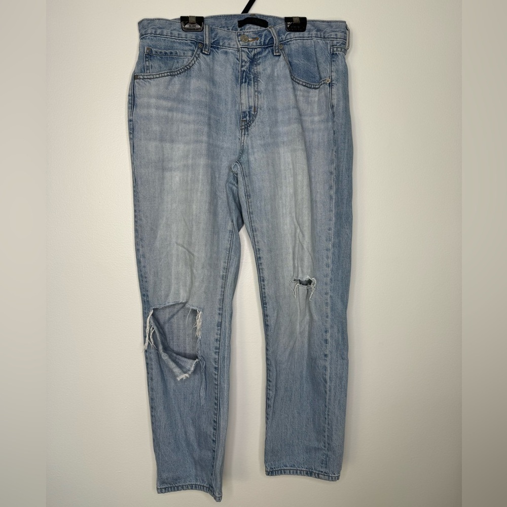 Uniqlo blue distressed straight legs jeans size 29